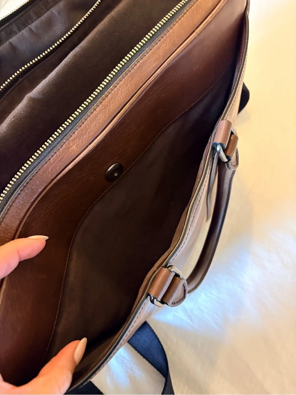 Coach Men's Leather Metropolitan Commuter Bag briefcase - Picture 7 of 11